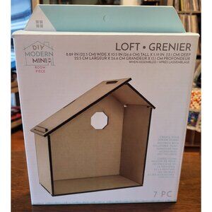 DIY Modern Mini Dollhouse Room Piece NIB Loft 7 pc 8.89 in x 10.5 in x 5.19 in